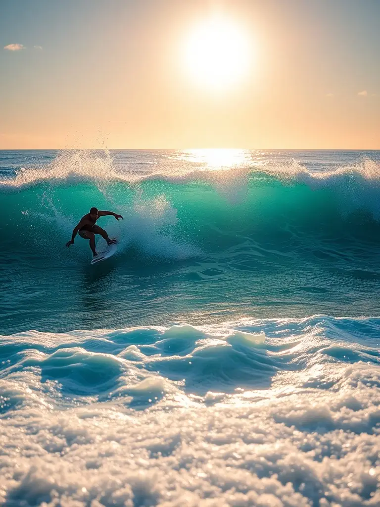Surfers riding vibrant waves at Playa Guanico, showcasing the excitement of a surf trip.